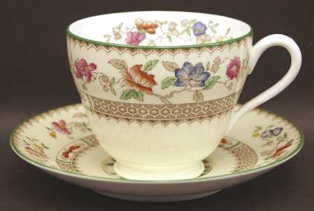 Chinese Rose Bone Oversized Cup & Saucer Set