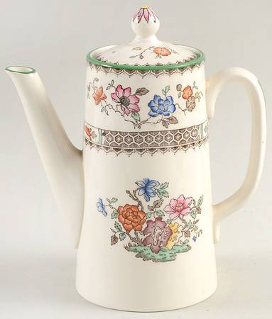 Chinese Rose Individual Coffee Pot & Lid