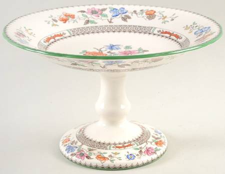 Chinese Rose Round Compote (Height X Width)