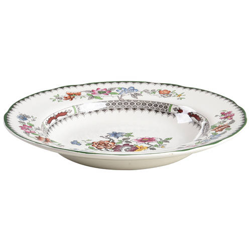 Chinese Rose Large Rim Soup Bowl