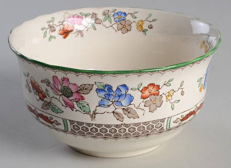 Chinese Rose Cranberry Bowl