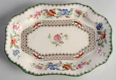Chinese Rose Miniature Oval Serving Platter