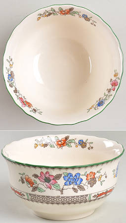 Chinese Rose Cranberry Bowl