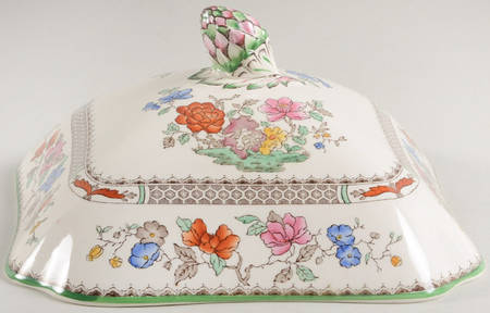 Chinese Rose Lid for Square Vegetable