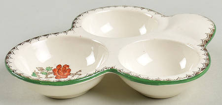 Chinese Rose Clover Shaped Dish