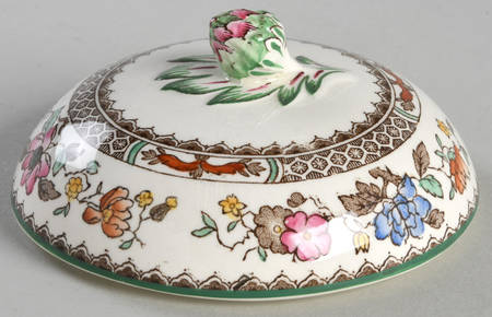 Chinese Rose Mayonnaise with Attach Underplate, Lid Only