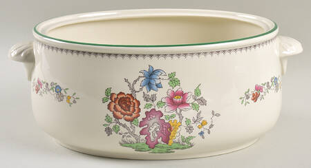 Chinese Rose 4 Qt Oval Casserole No Lid