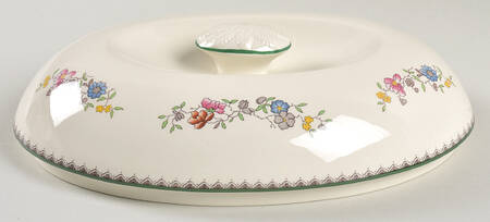 Chinese Rose Lid for 4 Qt Oval Casserole