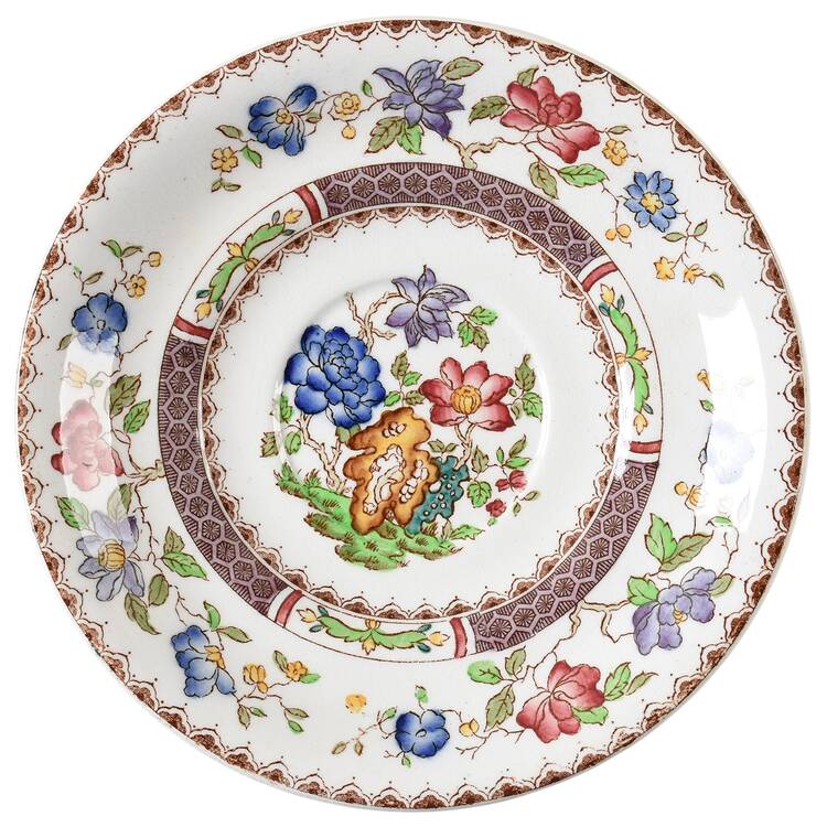 Chinese Rose Saucer for Bouillon Cup