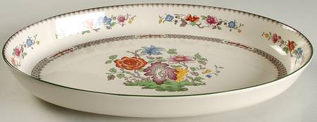 Chinese Rose 14" Oval Baker