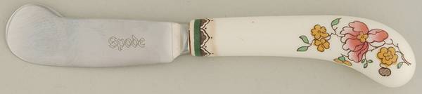 Chinese Rose Hollow Handle Butter Spreader