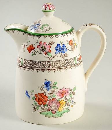 Chinese Rose Hot Water Jug & Lid