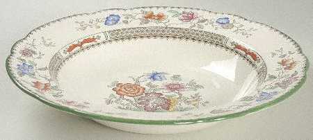 Chinese Rose Large Rim Soup Bowl
