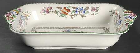 Chinese Rose 11" Oval Vegetable Bowl