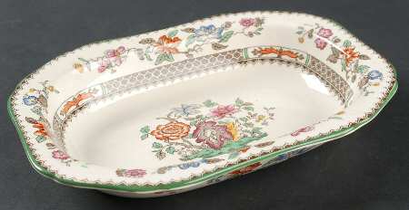 Chinese Rose 8" Oval Vegetable Bowl