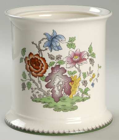 Chinese Rose Biscuit Barrel No Lid