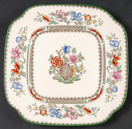 Chinese Rose Square Salad Plate