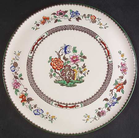 Chinese Rose Cake Plate