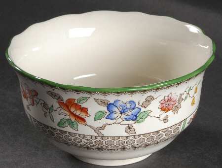 Chinese Rose Open Sugar Bowl