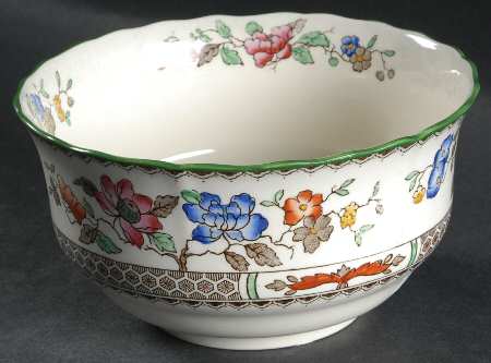 Chinese Rose Open Sugar Bowl