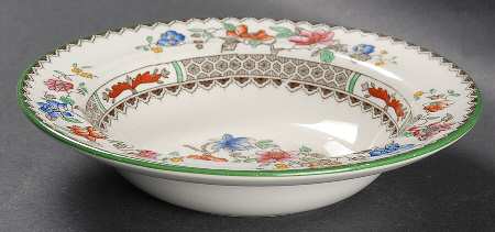 Chinese Rose Rim Fruit/Dessert (Sauce) Bowl
