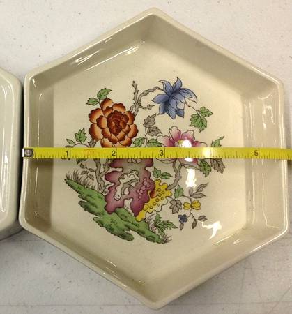 Chinese Rose 5" Hexagonal Tray