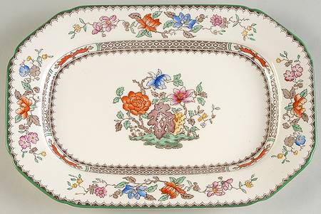 Chinese Rose 10" Oval Serving Platter