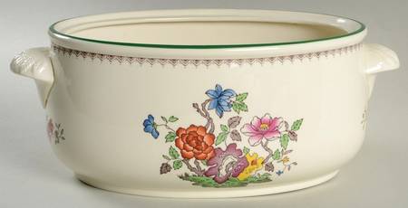 Chinese Rose 2 Quart Oval Covered Casserole No Lid