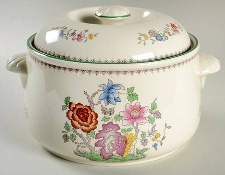 Chinese Rose 2.5 Qt Round Covered Casserole