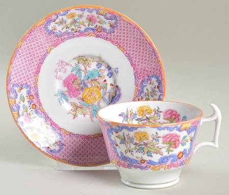 China Rose (Smooth) Footed Cup & Saucer Set