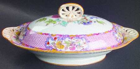 China Rose (Smooth) Oval Covered Vegetable