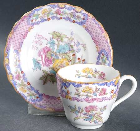 China Rose (Smooth) Flat Demitasse Cup & Saucer Set