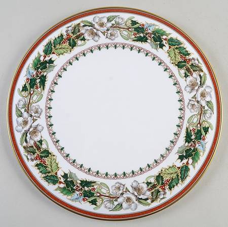 Christmas Rose Cake Plate