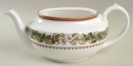 Christmas Rose Teapot No Lid