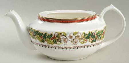 Christmas Rose Teapot No Lid