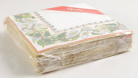 Christmas Rose Package of Paper Beverage Napkins