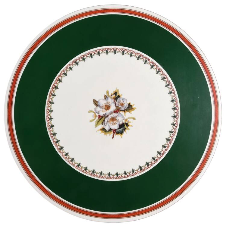 Christmas Rose Round Cork Back Trivet