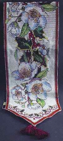 Christmas Rose 13" X 72" Tapestry Table Runner