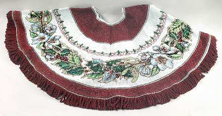 Christmas Rose Tapestry Tree Skirt