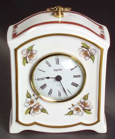 Christmas Rose Dome Clock