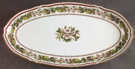 Christmas Rose 18" Fish Platter