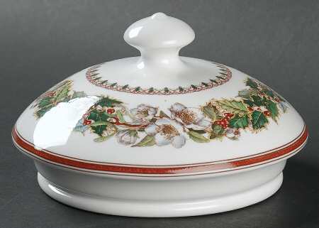 Christmas Rose Lid for Cookie Jar