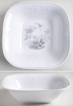 Chinese Spring 9" Square Vegetable Bowl
