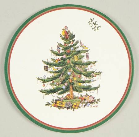 Christmas Tree Round Paper Coaster