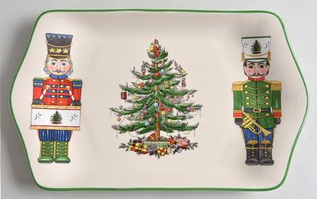 Christmas Tree 11" Nutcracker Dessert Tray