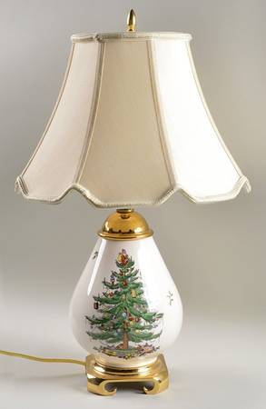 Christmas Tree 21" Electric Lamp & Shade
