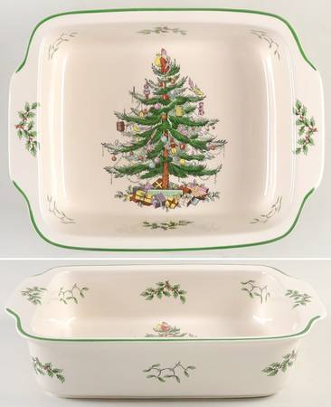 Christmas Tree 11" Rectangular Baker