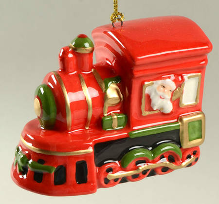 Christmas Tree Ornaments Train Engine - Boxed