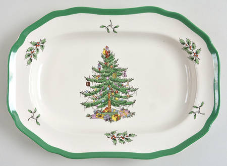 Christmas Tree 10" Oval Serving Platter