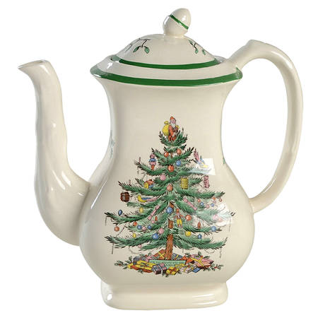 Christmas Tree Coffee Pot & Lid